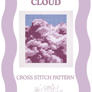 Purple Cloud Cross StitchPattern