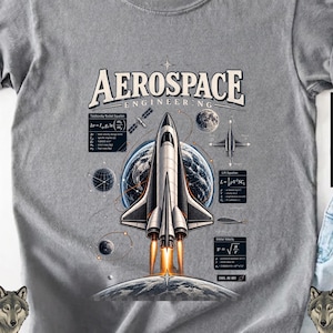 Aerospace Engineering Shirt, Aviation Gift for Engineers, Space Science Tee, Vintage Technical Drawing Shirt