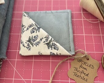 Corner Bookmark Handmade from Upcycled Fabric Sustainable Page Marker for Book Lovers, Eco-Friendly Gift, Unique Patchwork Reading Accessory