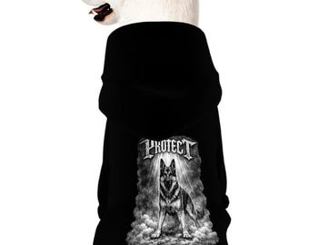Protect German Shepherd Dog Hoodie | GSD Pet Hoodie for Small & Medium Dogs