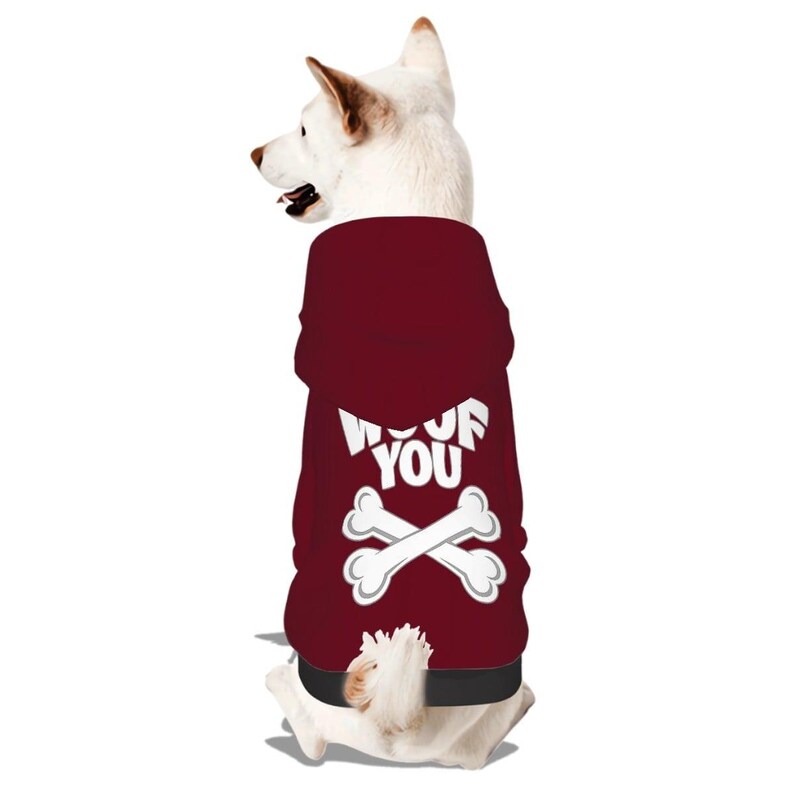 Dog Hoodie – “WOOF YOU” | Matching Human Hoodie Available image 7