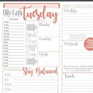 Young Living Business Planner, M-F 8 1/2 X 11 Planner Pages - Etsy