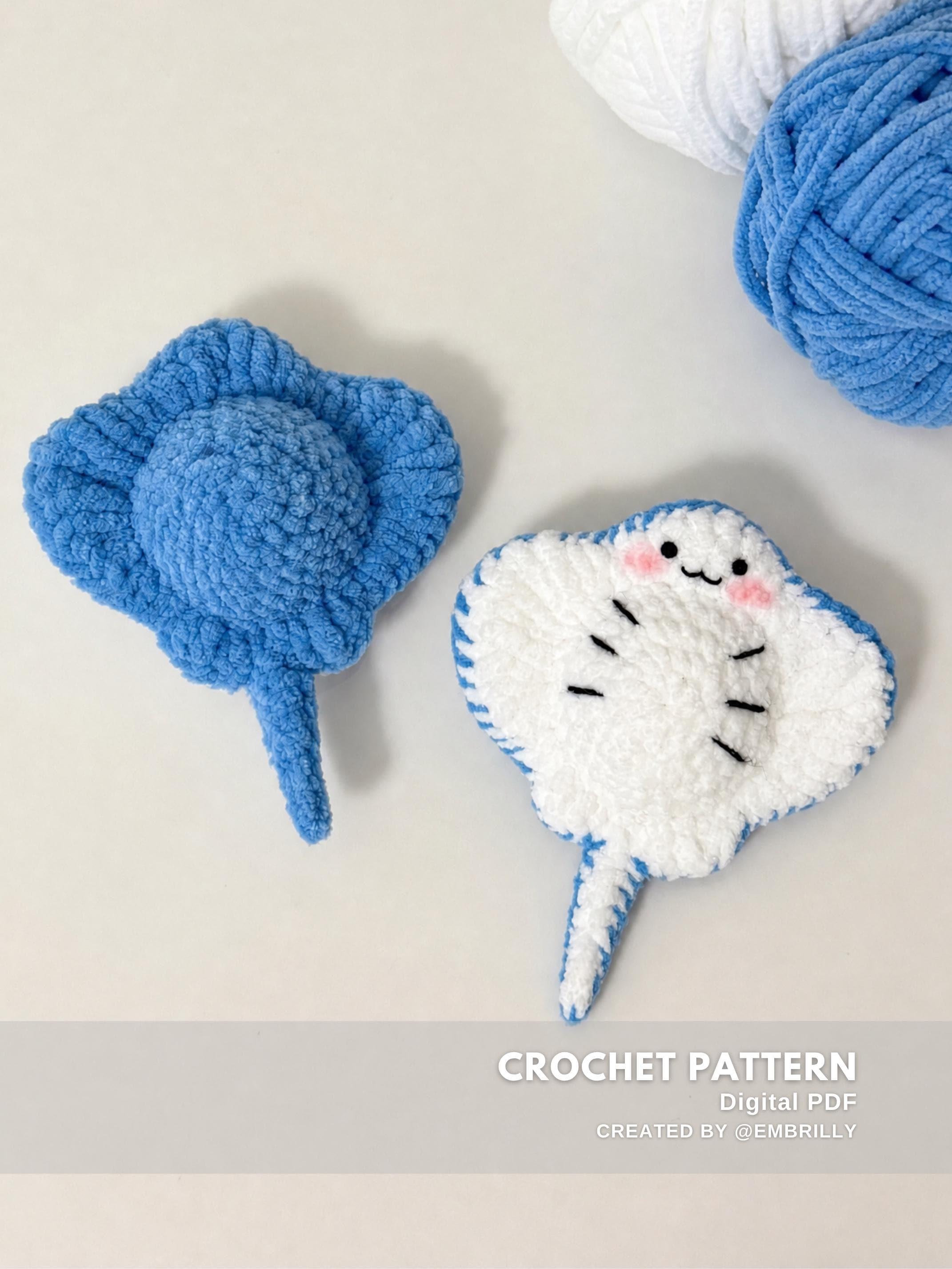 Cute Manta Ray Keychain and Bag Charm Pattern