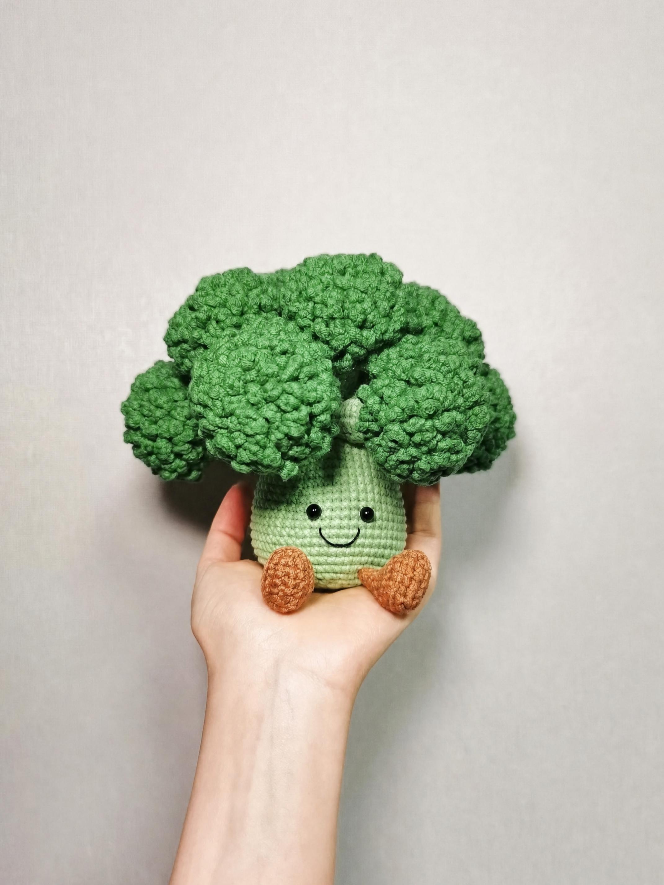 Broccoli Plush Toy Crochet Pattern PDF, Cute Veggie Amigurumi for ...
