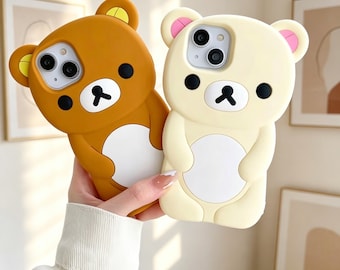 Soft Bear Phone Shell – Creamy & Honey Brown Options, Full-Coverage Protection, Easy Grip, Whimsical Yet Sophisticated for Modern Users