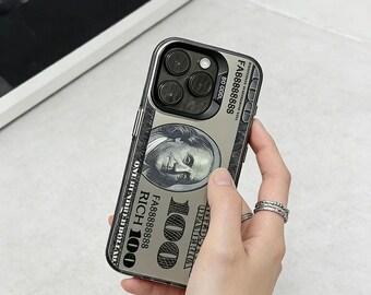 Etui na telefon z motywem pieniędzy Stylowy design inspirowany bogactwem Ochronne etui o dopasowanym kroju