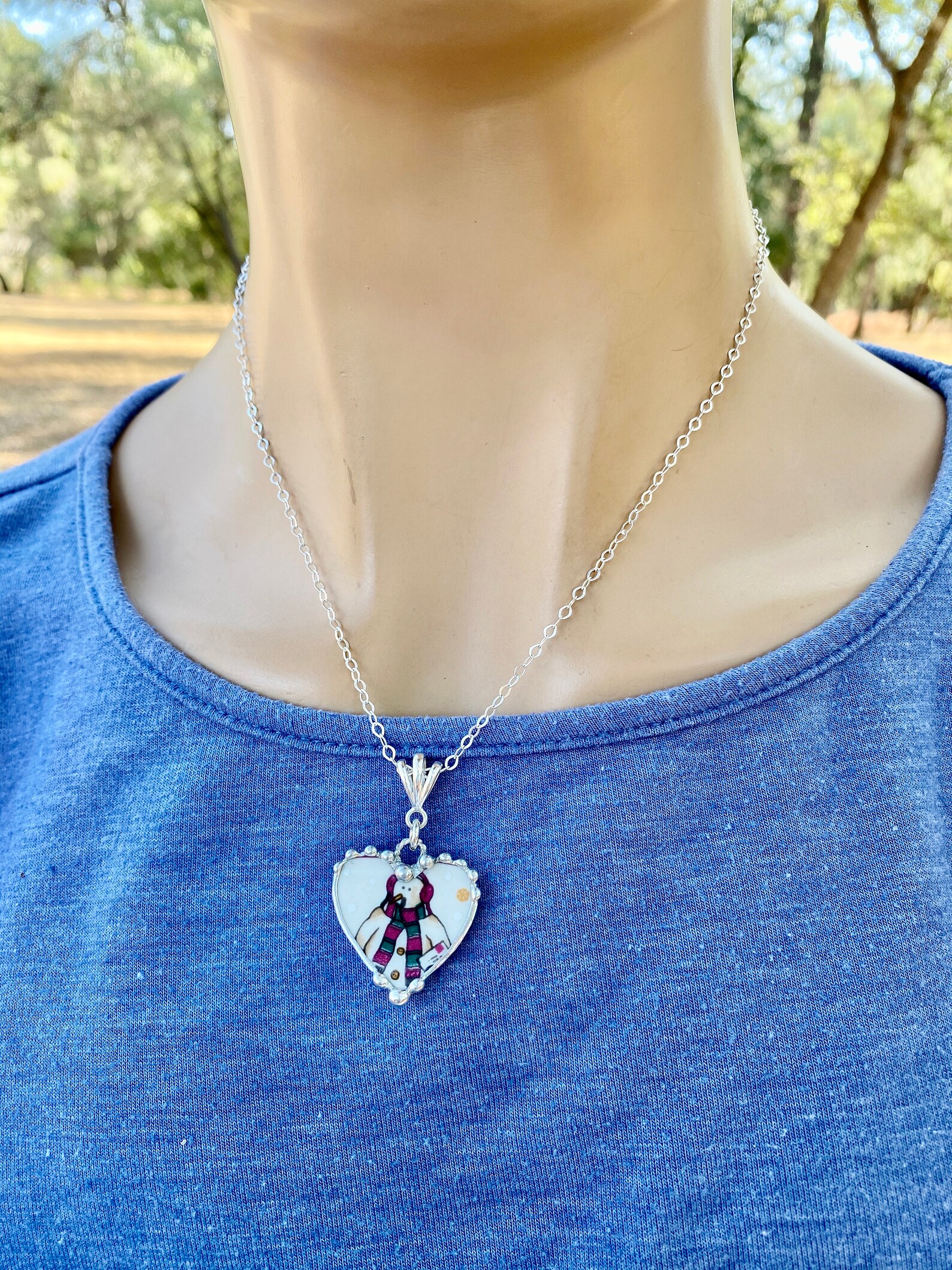 Necklace Broken China Jewelry Broken China Necklace Heart Etsy