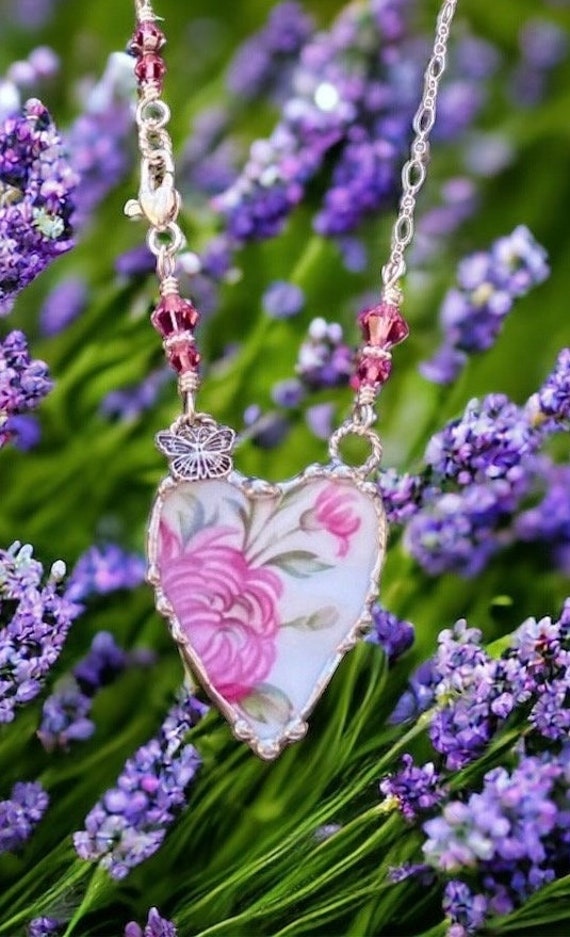 Garden Lavender Heart Pendant Garden Lavender Heart Pendant