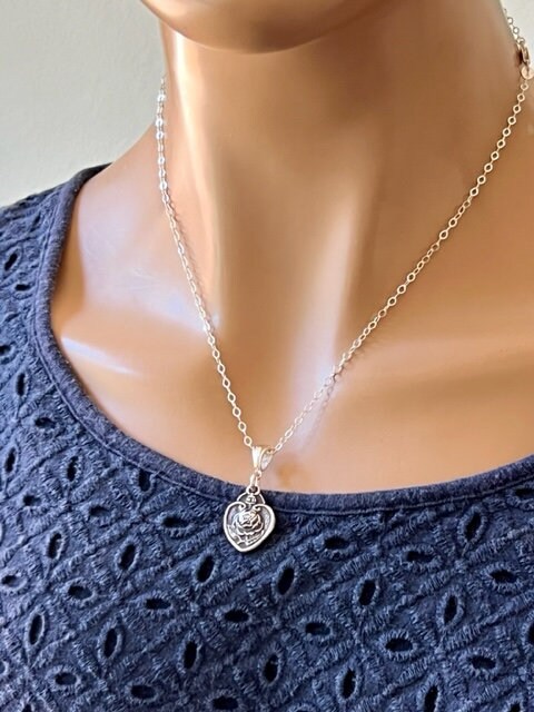 Necklace, Pendant, Sterling Silver Necklace, Fine Silver
