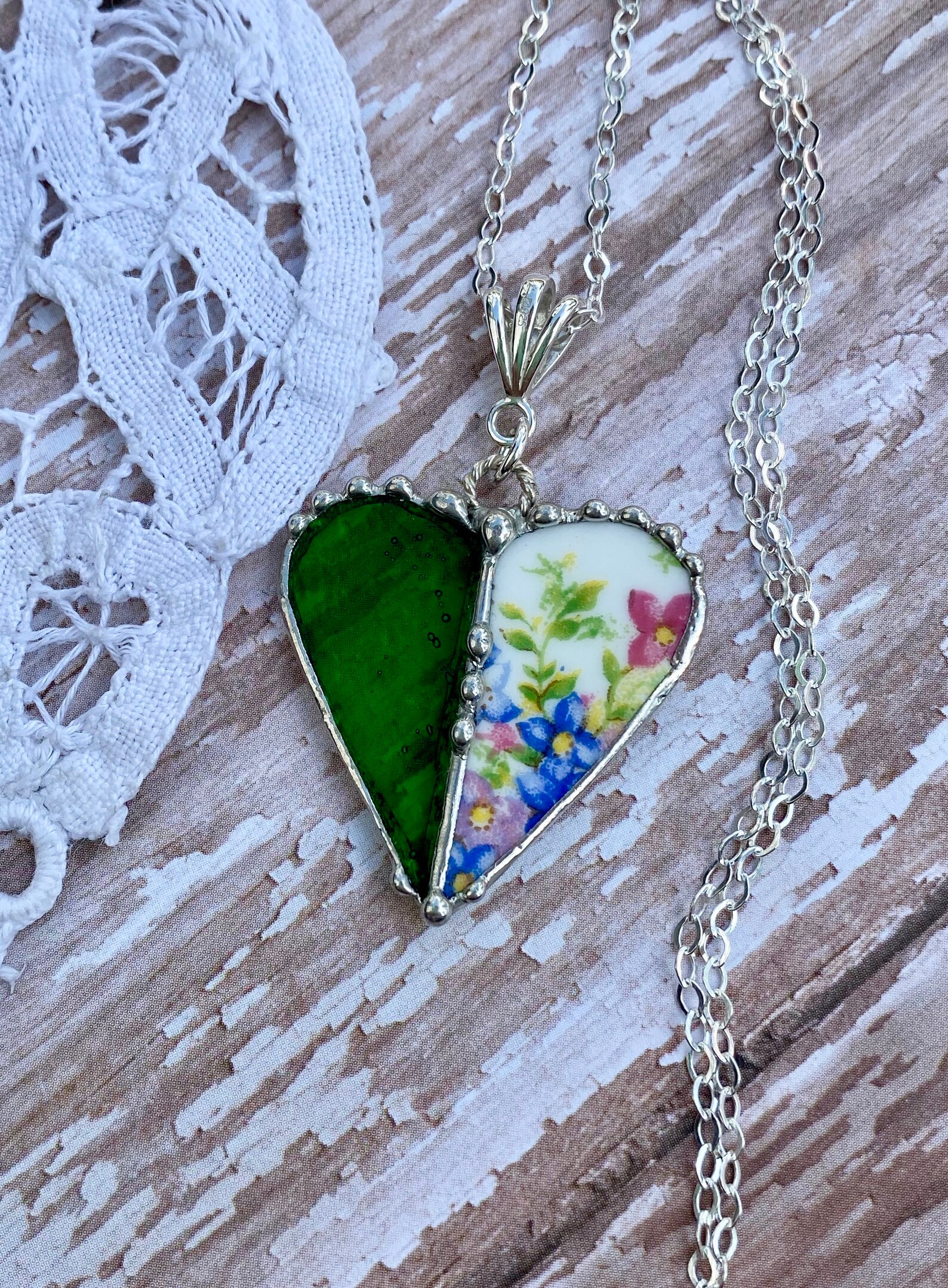 Necklace Broken China Jewelry Broken China Necklace Etsy