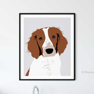 Impressão de arte de cachorro Brittany, arte de spaniel de Brittany, impressão de spaniel de Brittany, presentes de cachorro Brittany, arte imprimível de cachorro, pôsteres de cachorro imprimíveis.