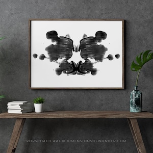 Rorschach Print - Rorschach Inkblot Art - Rorschach Stain - Psychology Gift for Psychologist - Psychologist Office Decor - Digital Download
