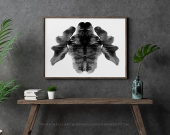 Rorschach Print - Rorschach Inkblot Art - Rorschach Stain - Psychology Gift for Psychologist - Psychologist Office Decor - Digital Download