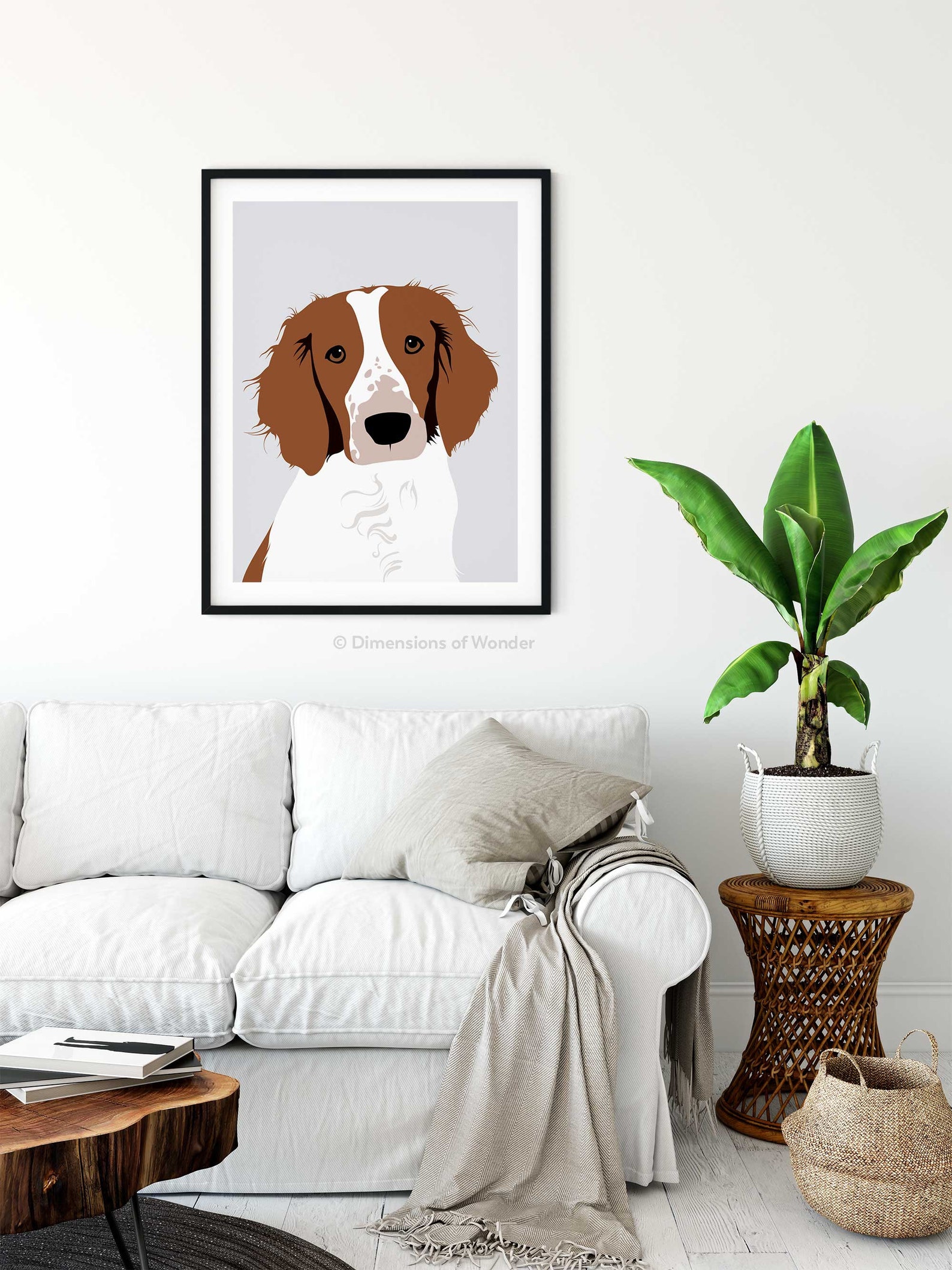 Brittany Dog Art Print, Brittany Spaniel Art, Brittany Spaniel Print