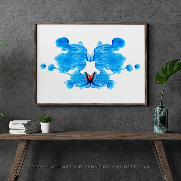 Rorschach Art Print (Printable Art, Digital Download) Rorschach Inkblot, Rorschach Stain, Psychology, Gift for Psychologist, Psych Student