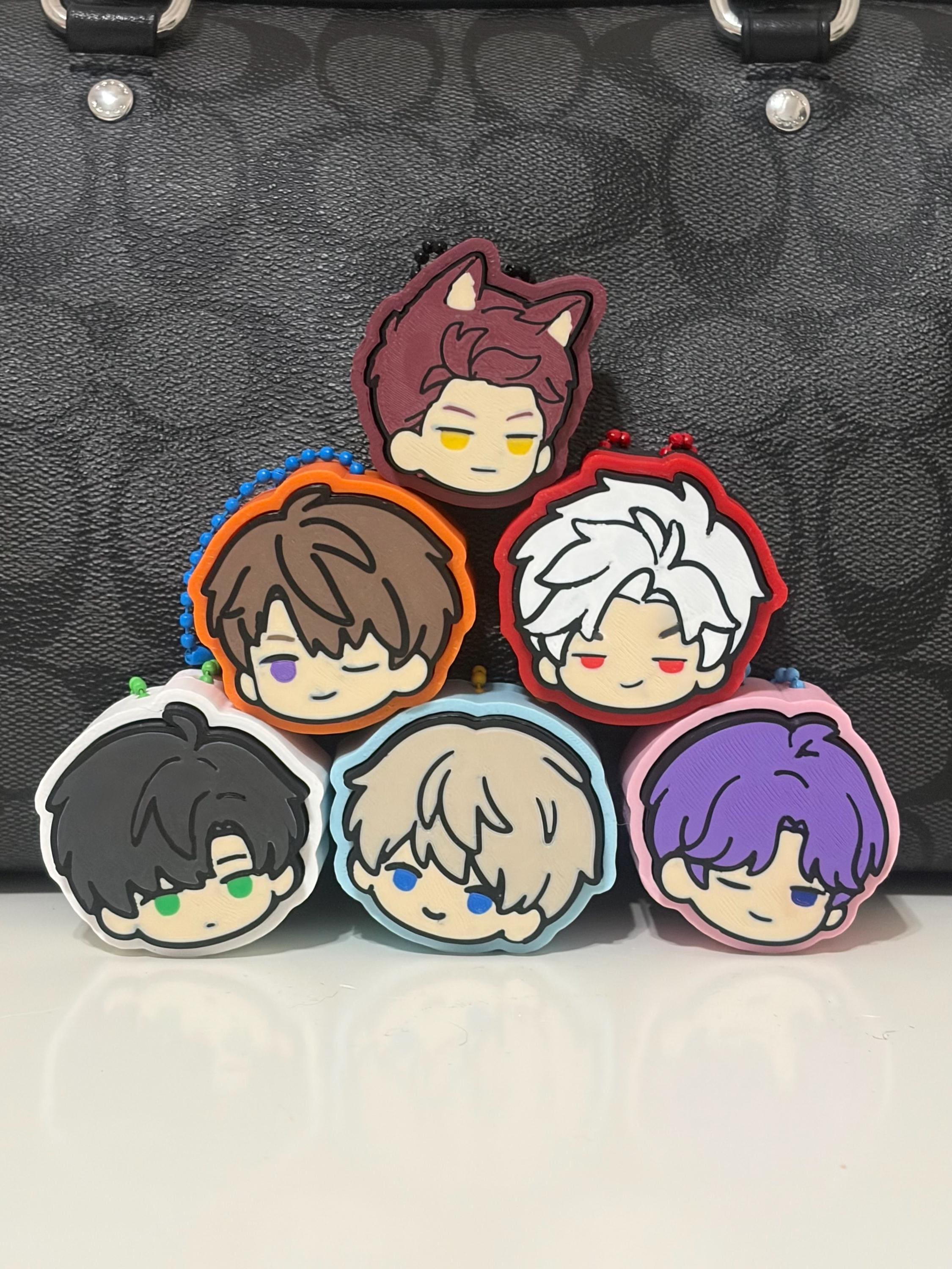 Love and Deepspace Fidget Clicker Keychains | Valko, Sylus, Caleb, Rafayel, Xavier, Zayne | LADS Inspired 3D Printed Otome Game Merchandise