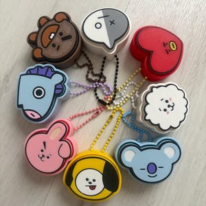 BTS BT21 Inspired Fidget Clicker Keychains