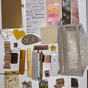 Paquete para amantes de los libros, kit para escribir un diario, caja de regalo para amantes de los libros, caja de papelería estética, set de lectura dorado, regalo para bibliotecarios, ratón de biblioteca