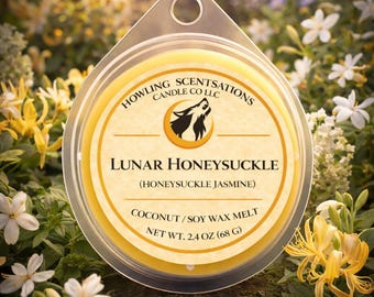 Lunar kamperfoelie jasmijn waxmelts, kokos-soja, bloemig aroma