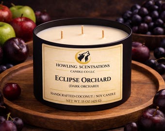 Eclipse Orchard Candle – Mörk Orchard-doft, Kokosnötsvax, Brinntid i över 60 timmar