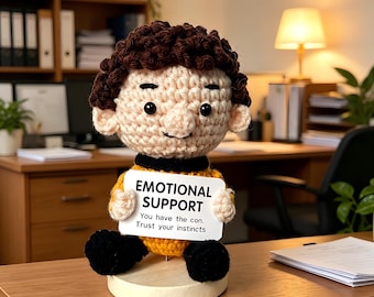 Star Trek Inspired Emotional Support Crochet Doll, Spock Pocket Hug, Positive Affirmation Gift for Trek Fans