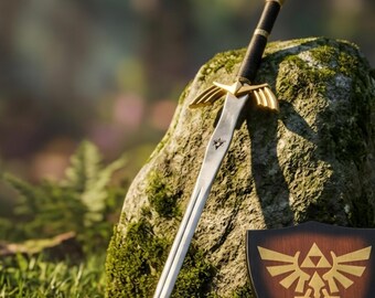 The Legend of Zelda Master Sword Black Version – 41 Inch Full Tang Stainless Steel Sword | Tears of the Kingdom Replica Gift for Him
