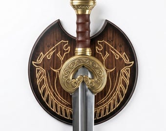 Spada Herugrim realizzata a mano: replica di Re Théoden da 91 cm in acciaio – Accessorio per cosplay medievale