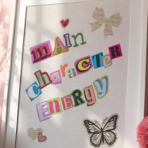 Dorm Wall Art Set, Main Character Energy Prints, Do It for the Plot, Junk Journal Wall Art, Vintage Collage Aesthetic, Digital Download