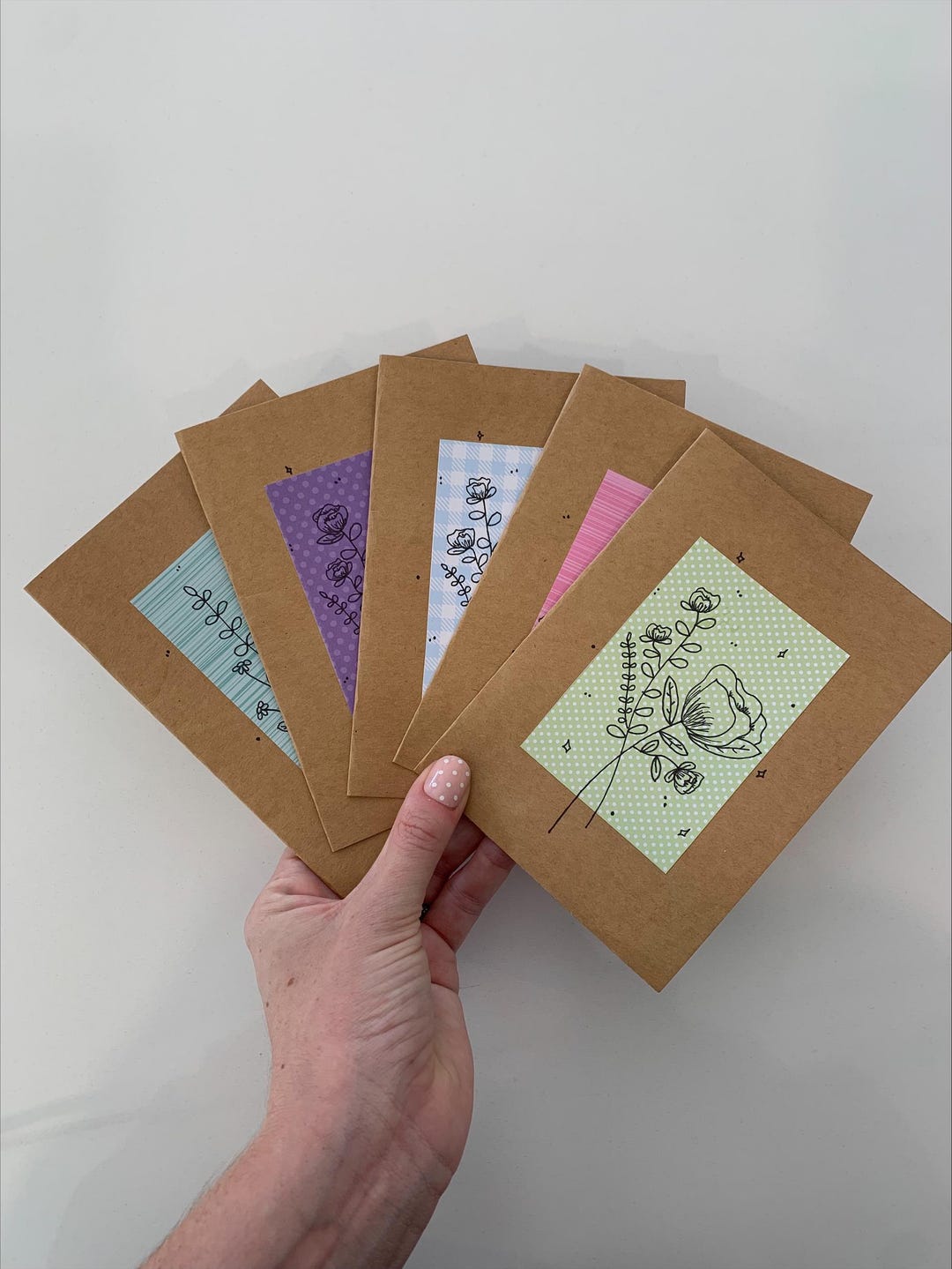 Hand Drawn Floral Card Set: Blank Inside - Etsy Australia