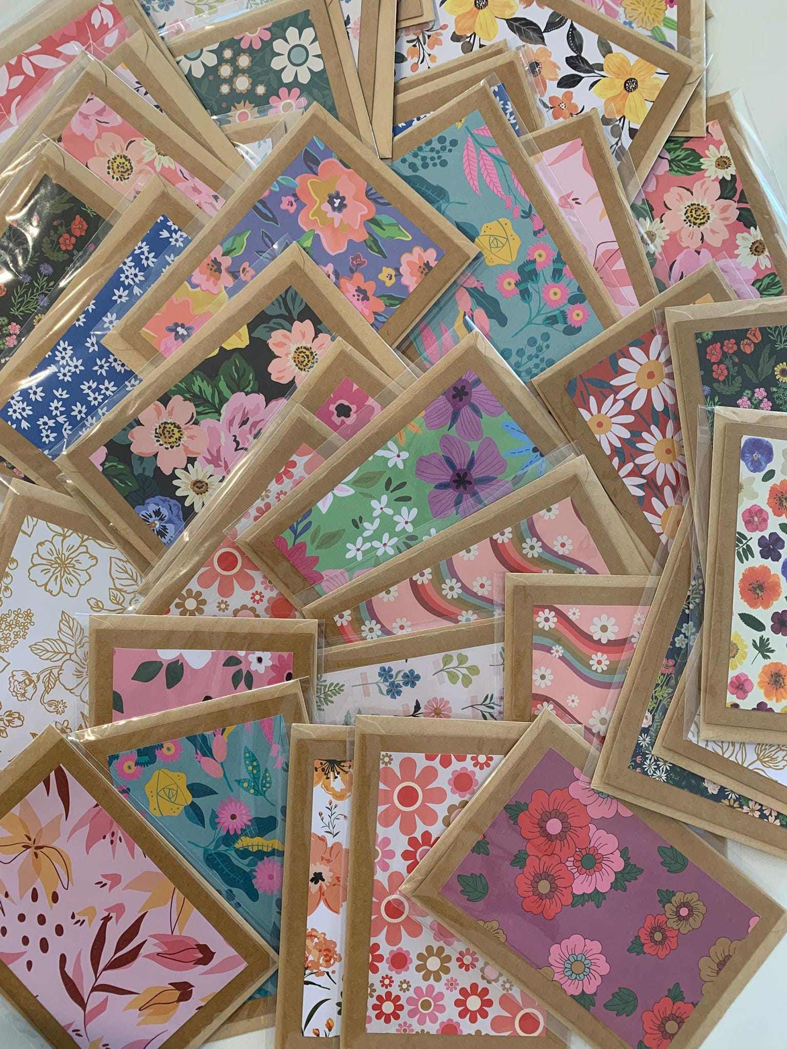 Handmade Floral Card Set: Blank Inside - Etsy Australia