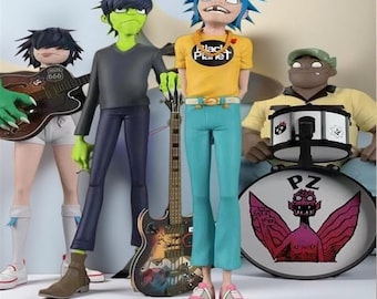 Gorillaz Band Rock Band Member Action Figures ,Murdoc Russel 2D Noodle Model TOYS,Birthdys Gifts