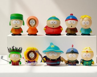 Set de 10 figuras de South Park, muñecos, juguetes de colección, figuras de acción decorativas, regalo de cumpleaños.