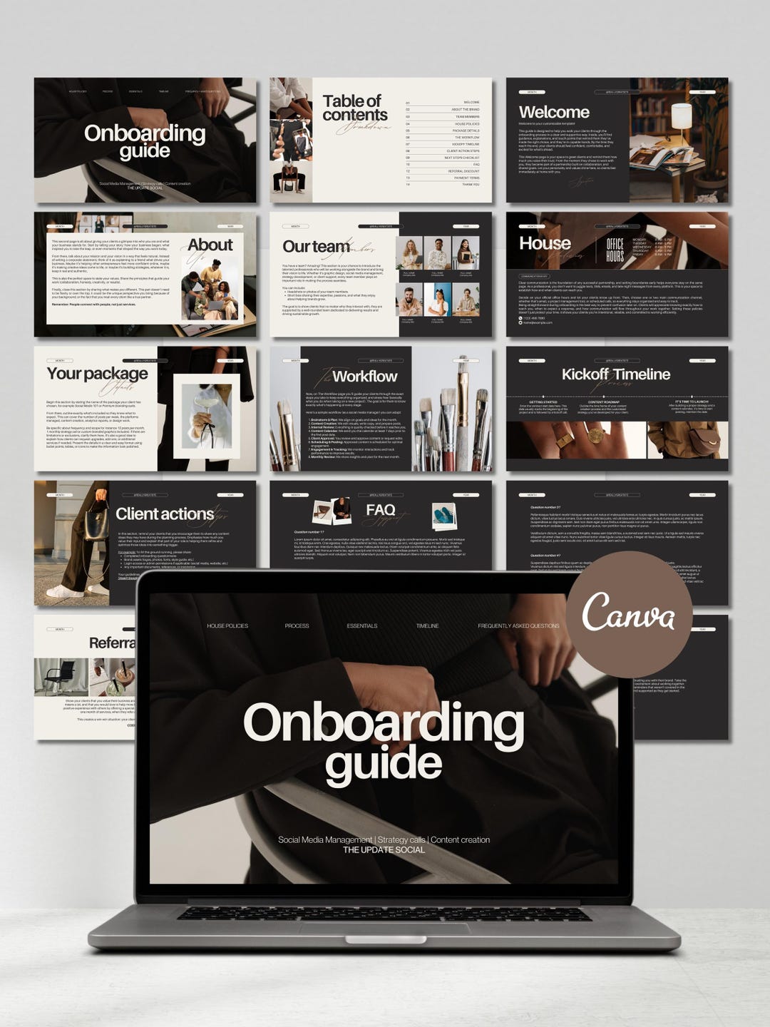 Social Media Canva Onboarding Template Guide - Etsy