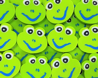 Frog Mini Erasers, Cute Animal Eraser Set, Classroom Rewards for Teachers, Math Counters for Preschool, Sensory Bin Toys, Mini Erasers Co.
