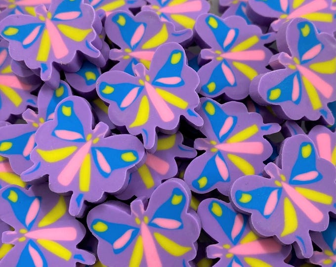 Butterfly Mini Erasers | Desk Pets, Party Favors, Teacher Rewards, Classroom Prizes, Kids Gifts