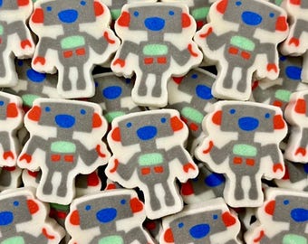 Robot Mini Erasers, Cute Tech Eraser Set, Classroom Rewards for Teachers, Math Counters for Preschool, Sensory Bin Fillers, Mini Erasers Co.