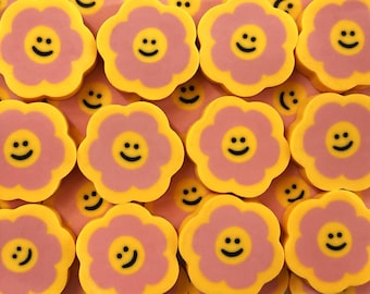 Flower Mini Erasers, Spring Garden Eraser Set, Classroom Rewards for Teachers, Sensory Bin Fillers, Math Counters, Mini Erasers Co.