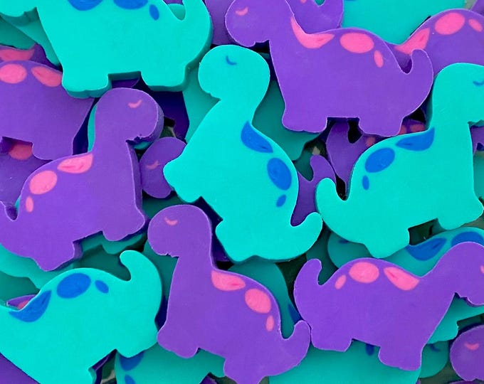 Dinosaur Mini Erasers | Desk Pets, Party Favors, Classroom Rewards, Teacher Supplies, Fun School Stationery