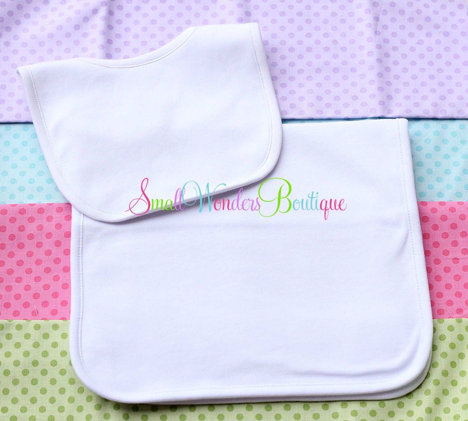 Monogram Bib and Burp Cloth Set Embroidered Bib and Burp Etsy