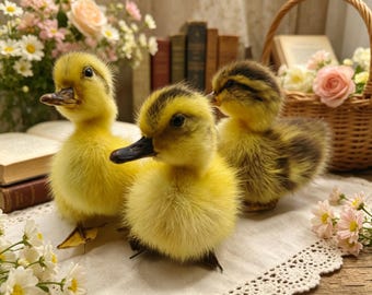 Spécimens de canetons, pouvant être utilisés pour l'éducation, la décoration et les jouets en peluche uniques