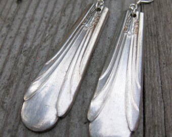 recycled silverware earrings