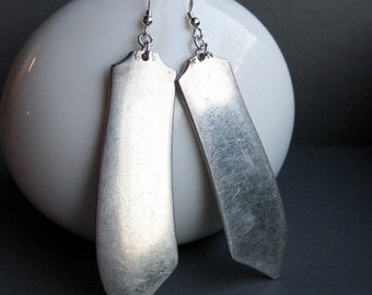 recycled KNIFE silverware earrings