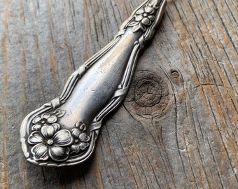 ROSE floral silverware SPOON HANDLE recycled floral cutlery necklace