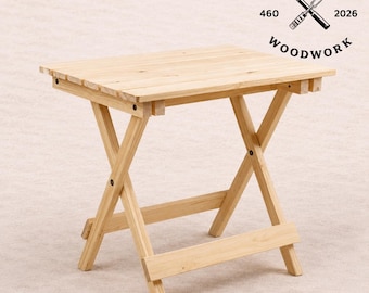 Progetto per tavolo pieghevole – Piano fai da te – PDF stampabile per progetti in officina e garage