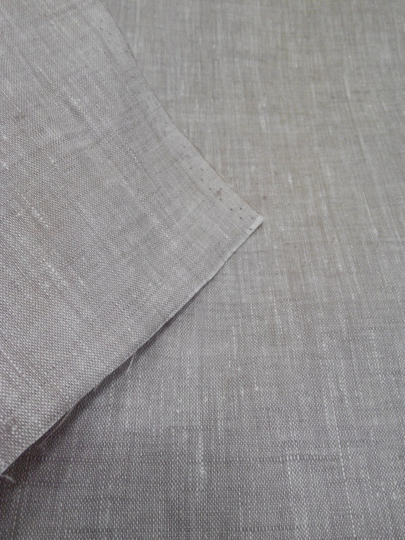 Linen fabric by the yard 100 grey soft organic natural sewing Etsy