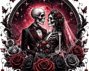 1000 Skull Floral PNG Bundle, Gothic Tattoo Designs, Dark Sublimation Art (Digital Download)