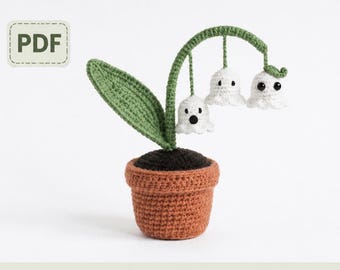 Ghost Flower Crochet Pattern PDF | Lily of the Valley Amigurumi (Digital Download)
