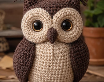 Eulen Häkelanleitung PDF | Amigurumi Waldvogel Plüsch Anleitung (Instant Download)