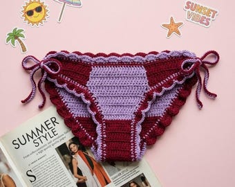 Handmade Crochet Bikini Bottom Pattern - Ruffled Summer Beachwear PDF Guide