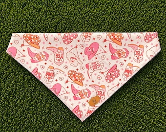 Howdy Valentine Dog Bandana | Western Cowgirl Pet Scarf, Cotton Fabric